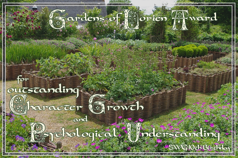 Gardens of Lorien Award for outstanding character growth and psychological understanding birthday card