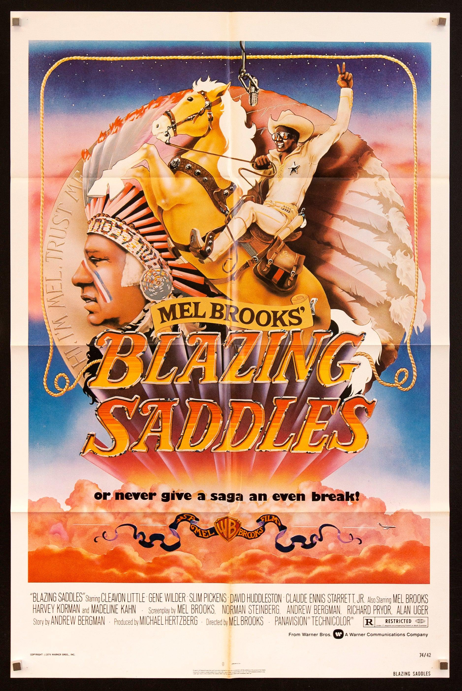 movie poster for Blazing Saddles