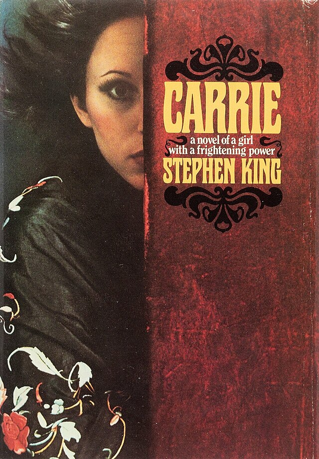 first edition book cover of Carrie