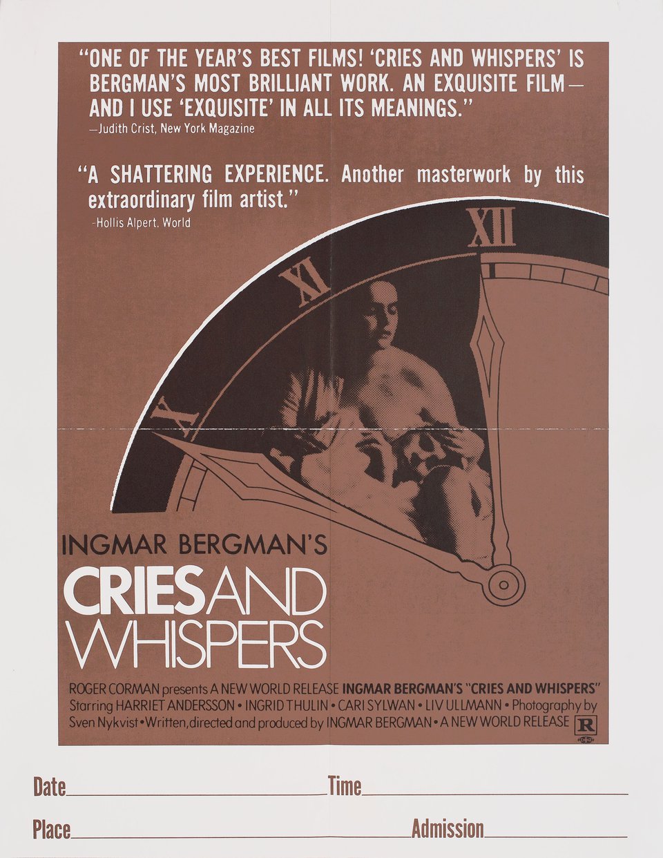 movie poster for Cries and Whispers