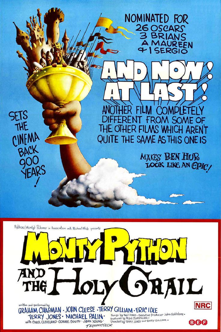 movie poster for Monty Python and the Holy Grail