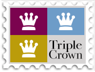 Triple Crown stamp for a fanwork created on a day when three challenges overlap, using all three challenges