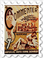 July 2024 Bollywood challenge commenter stamp - vintage Bollywood poster with two women