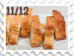 November/December 2024Potluck SWG challenge stamp - a horizontal row of slices of bread