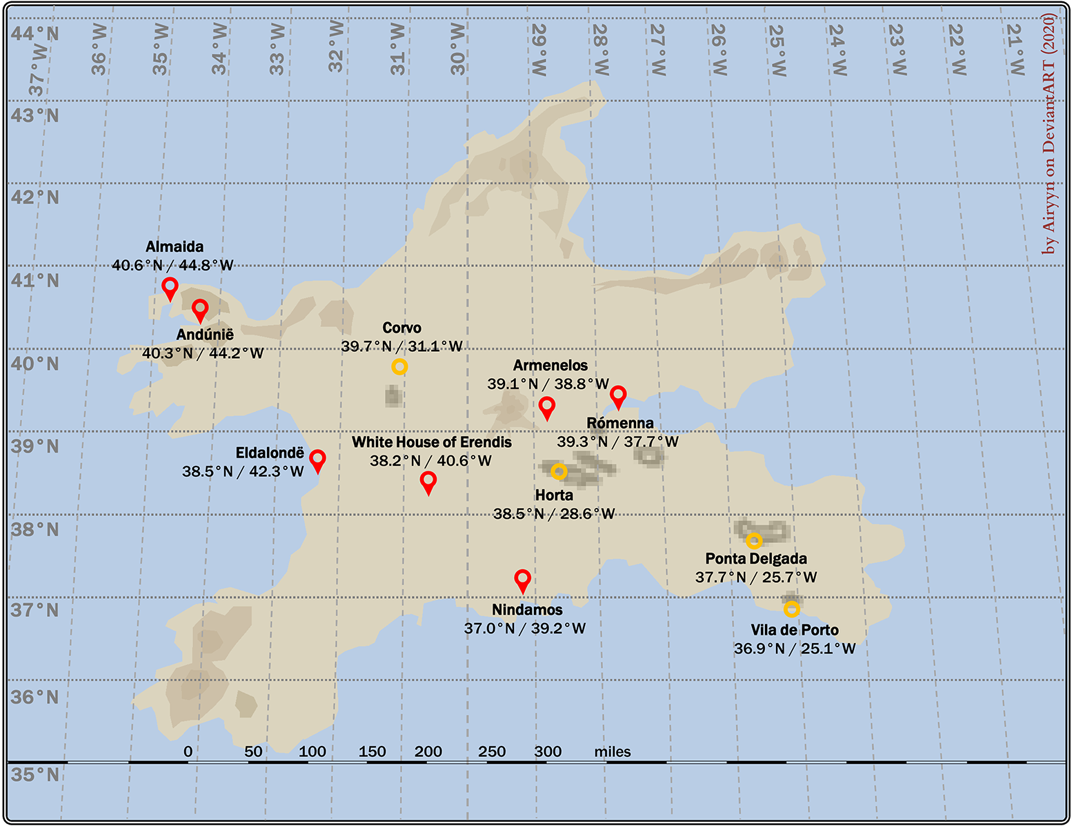 Georeferencing Númenor by Airyyn